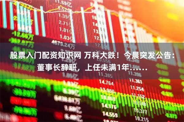 股票入门配资知识网 万科大跌！今晨突发公告：董事长辞职，上任未满1年……